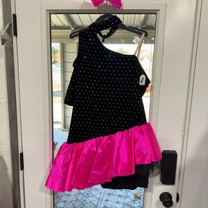 Weissman Black and Pink Kids Dance Costume